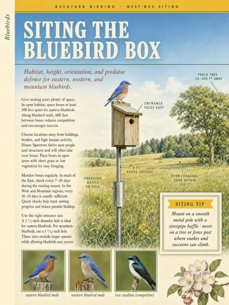 Woodpeckers, bluebirds & nest-box birds.